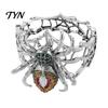 Gotischer Schmuck für Mädchen, Vintage Strass-Spinnenarmband, Punk Verstellbares Stretch-Armreif-Stil Legierung für Männer Frauen, Mysteriöses Halloween