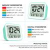 Hand-held Size Digital Alarm Clock with Snooze Function Automatically Detects Minute by Minute Temperature and Humidity Clock