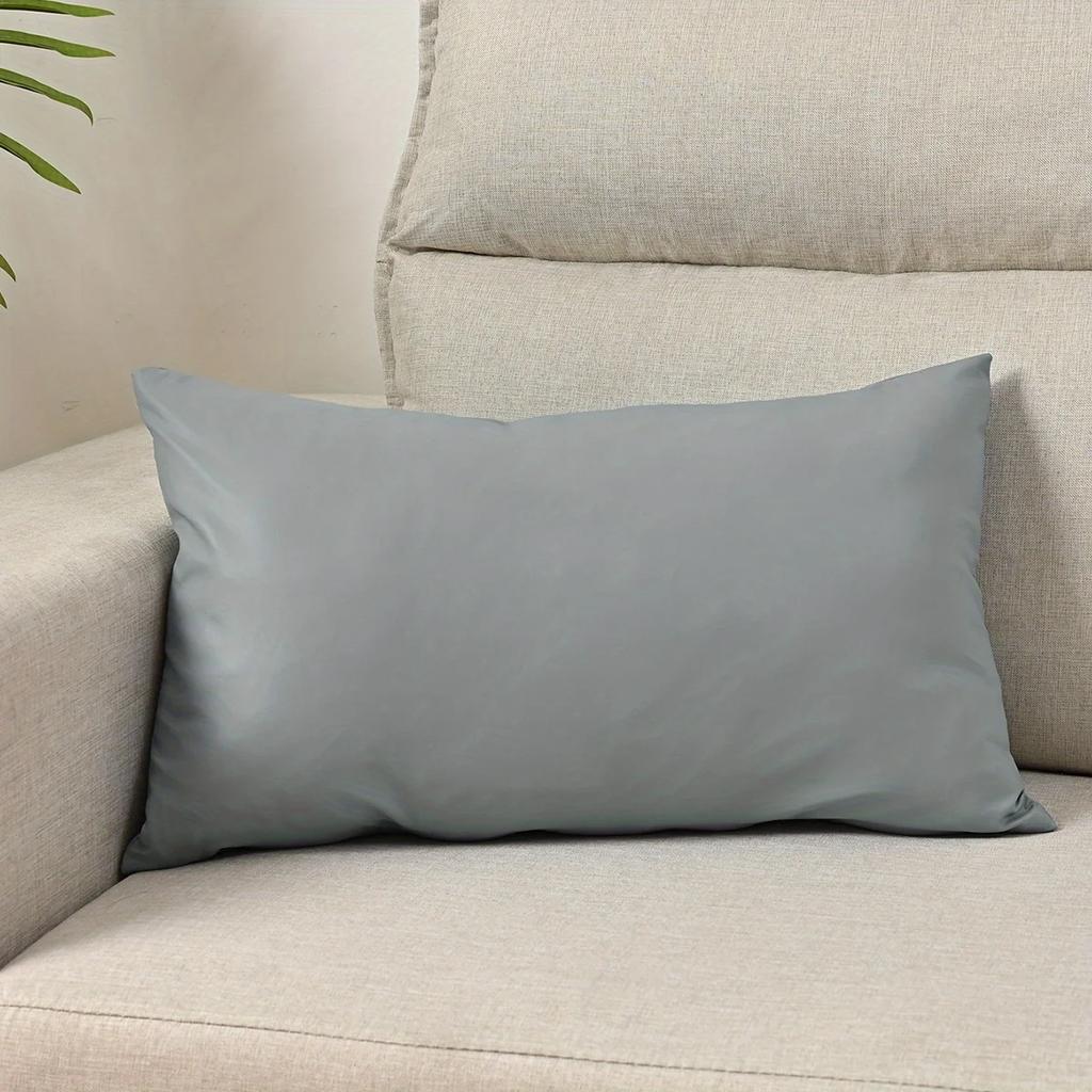 1 Stück Dick Wasserdicht PU Kissenbezug Einfarbig Europäischer Stil Luxus Lendenstützkissen für Sofa Wohnzimmer Büro Dekor