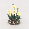 1pcs 1:12Resin Yellow Painting Crafts Miniature Scene Ornaments Pocket Furniture Arrangement Garden Scene Flowers and Greenery Potted Plants