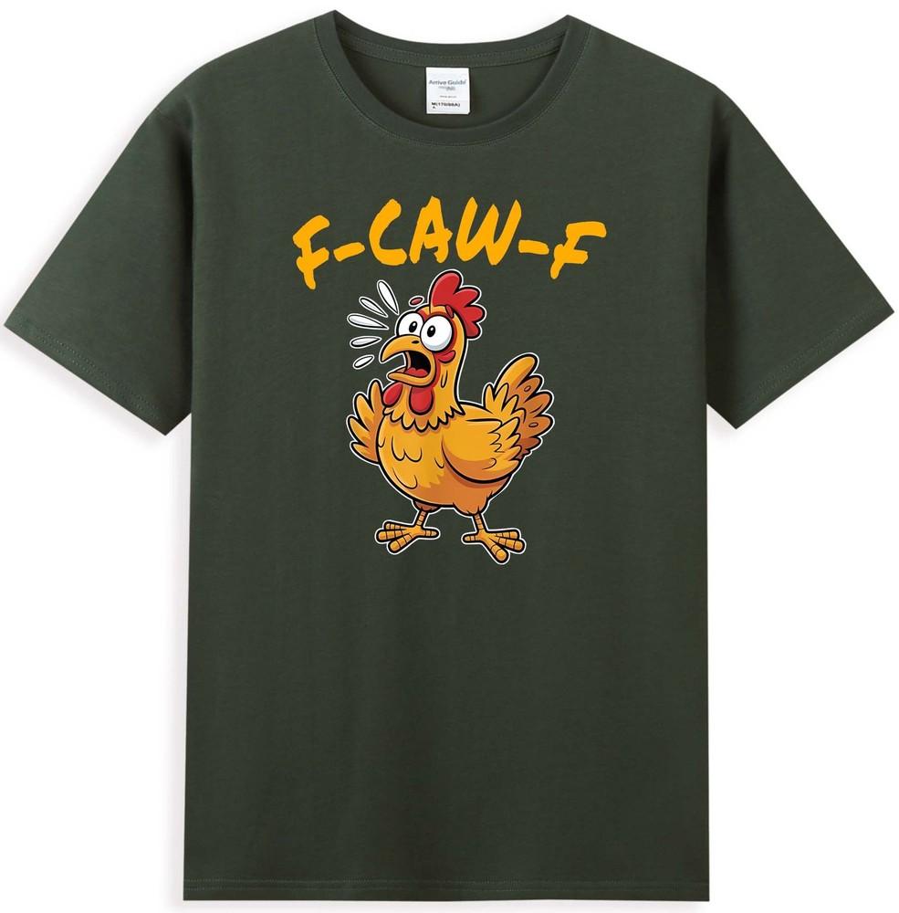 FCawF Chicken Funny Fcawf Chicken Graphic Meme Quote Retro Unisexs TShirt
