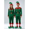 Unisex Velvet Elf Costume Set Christmas Party Cosplay Holiday Performance Green