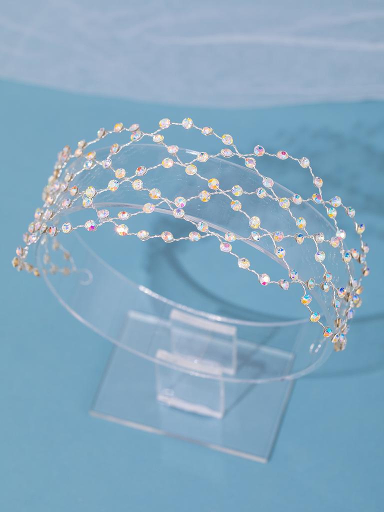 Simulated Pearls Headband Hair Chain for Bridal Wedding Headdress Tiara Jewelry Women Hair Accessories Wedding Noiva Hairbands