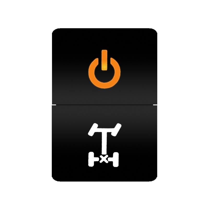 12V 24V LED Rocker Switch Dual Button ON/OFF Amber White Light for LED Light Bar Fog Lights Jeep Toyota 4Runner Land Cruiser