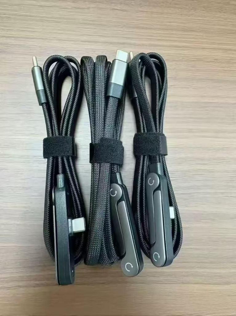 240W Fast Charging Foldable Stand Data Cable for iPhone 17, Tablets, and Mobile Gaming