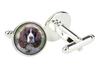 Angielski Springer Spaniel - spinki do mankietów w pudełku, biżuteria ręcznie robiona, produkt marki Art-Dog