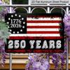 2D Flat, 1pc "1776-2026 250 Years" Vintage American Flag Aluminum Sign, 12"×8" - Patriotic Distressed Style, US 250th Anniversary Wall Decor Plaque