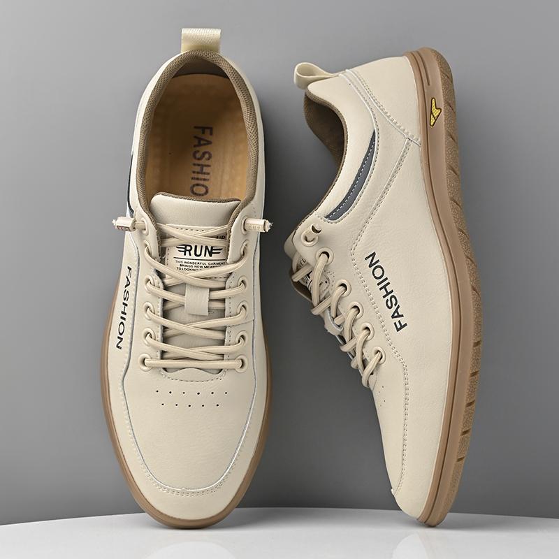 Hot-selling Leather Casual Sneakers for Men Driving Shoes New Fashion Male Outdoor Footwear All-match Treking Footwear Trainers