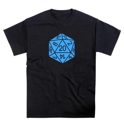RPG Role Play Dice Die DandD Board Game Premium Heavy Cotton T-Shirt Tee