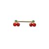 1Pcs Sweet Cute Cherry Zircon Breast Ring For Women Body Piercing Jewelry Sexy Metal Nipple Ring Chest Piercing Ornament