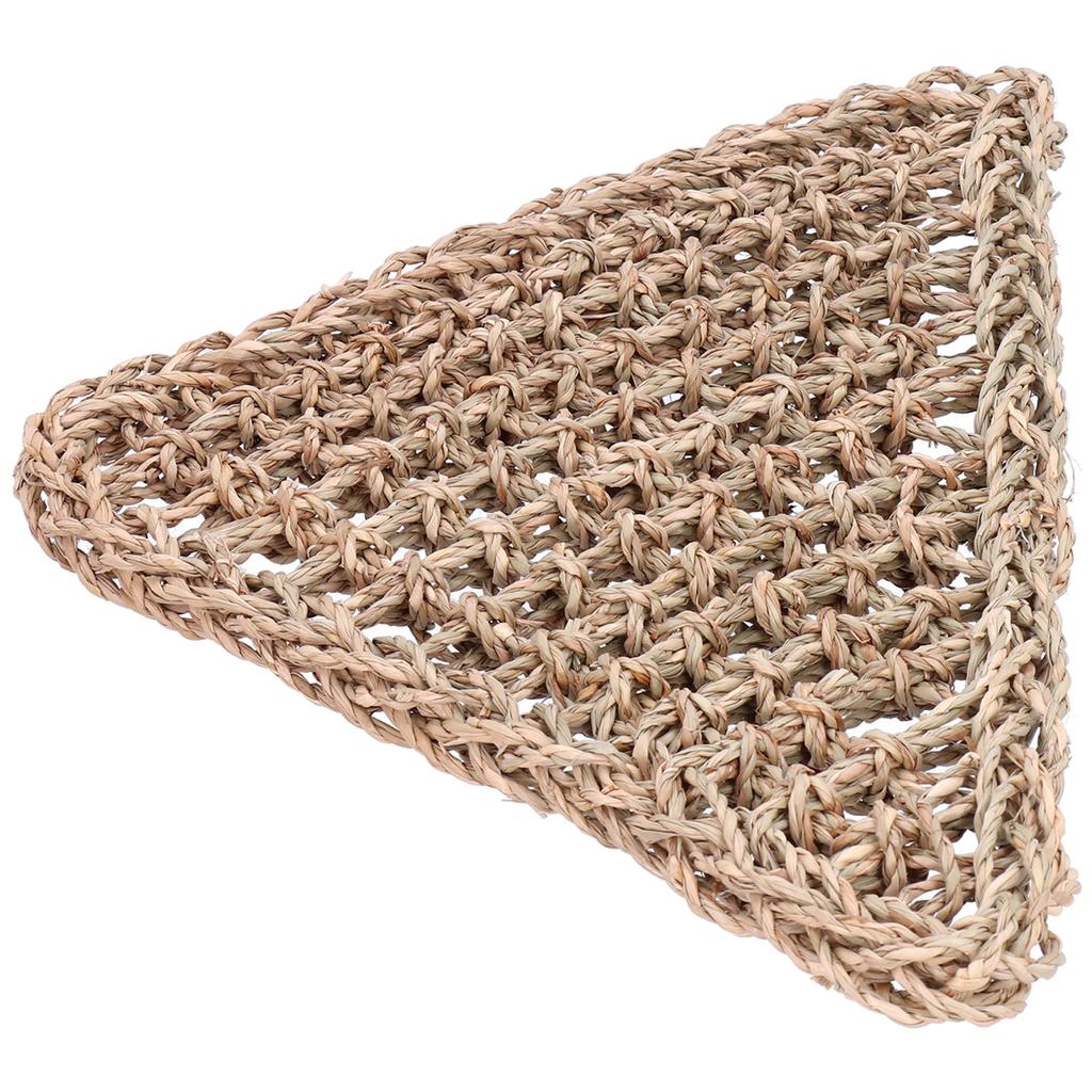 Triangular 32x32x42CM Lizard Hammock Animal Crawling Mat Straw Matress Reptile Hanging Bed