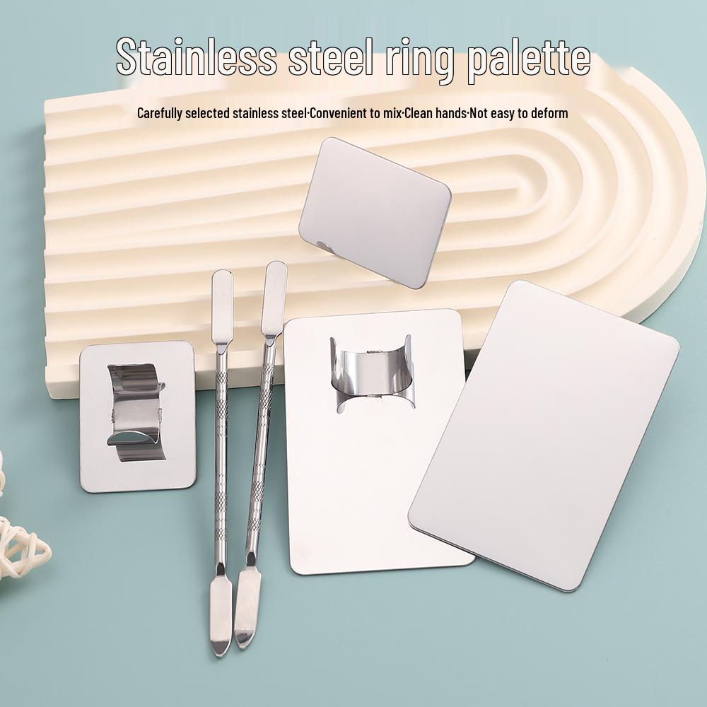 In-Stock Stainless Steel Makeup Mixing Palette Set - Hot Seller