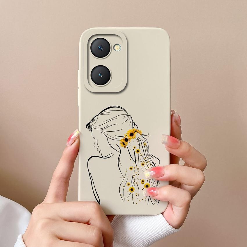 

Новый чехол для Vivo iQOO U5x Z9 Lite Y400 Pro Y03t Y02t Y18i Y18t Милый чехол для телефона для девочки Защитная пленка для экрана Жидкий силикон Пылезащитный чехол для корпуса Vivo Vivo iQOO Neo