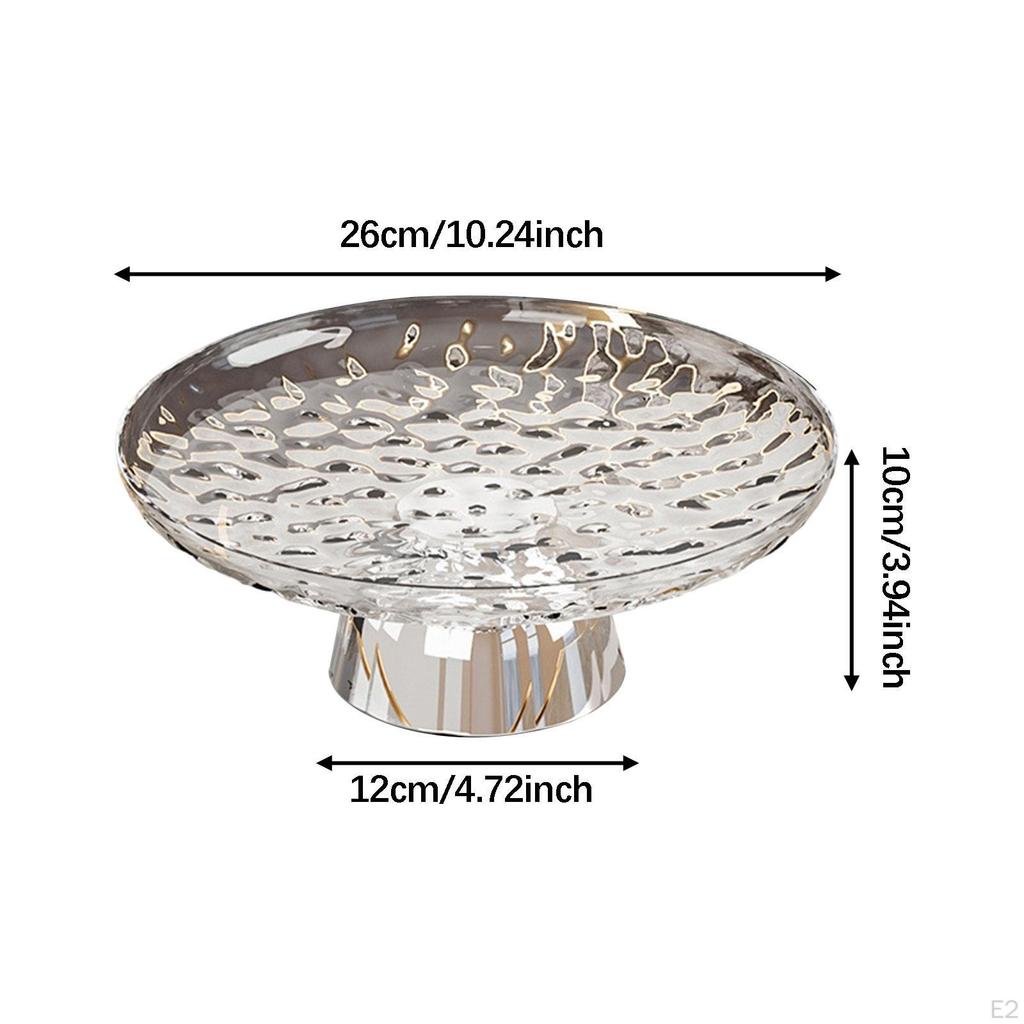 Pedestal Fruit Bowl Decorative Multifunctional Aesthetic Storage Tray Food Dish for Kitchen
