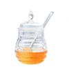 245ML Honey Transparent Pot Juice Syrup Jam Jar Bottle Storage with Stirring