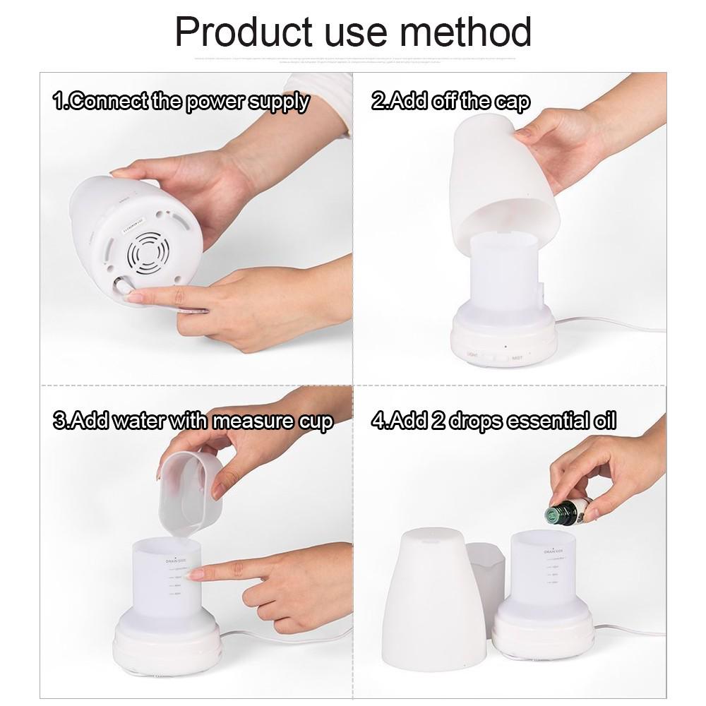 120ML Holzmaserung Ultraschall Aroma Diffusor und Luftbefeuchter für den Heimgebrauch