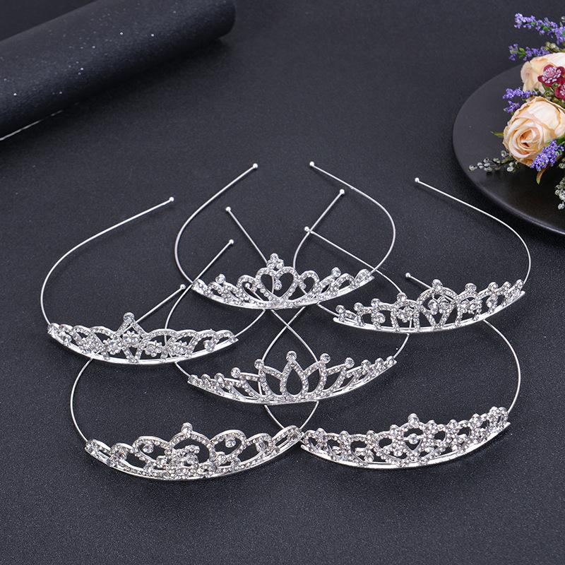 Exquisite Princess Crystal Tiara Crown Headband Children Girls Love Bride Prom Wedding Party Accessories Jewelry Gifts New 2024
