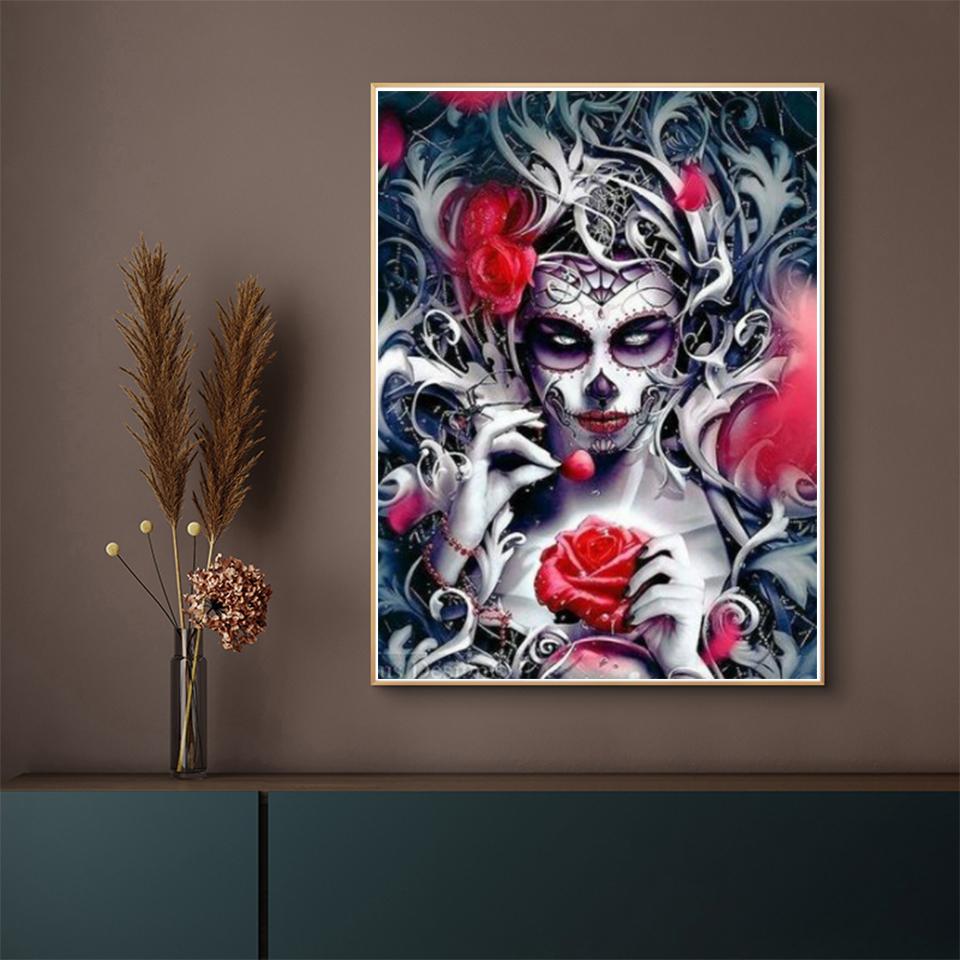 5D DIY Halloween Diamond Painting Full Diamond Embroidery Beauty Rhinestone Art Picture Mosaic Cross Stitch Kit Home Decor