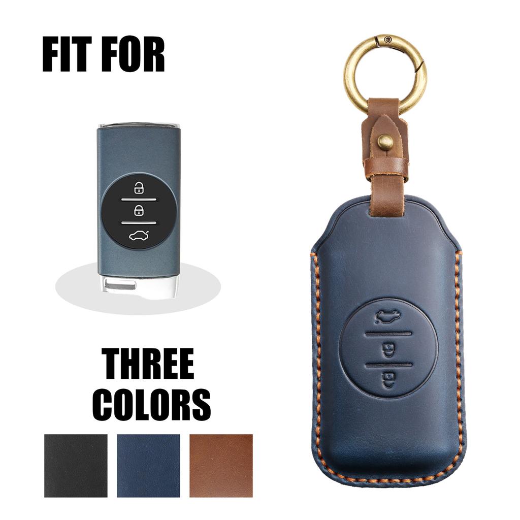 Leather Car Key Case Cover For Chery Tiggo 8 Arrizo 5 7 Pro Eq7 5X 3X Tiggo 7 Key Holder Protection Shell Garnish Accessories