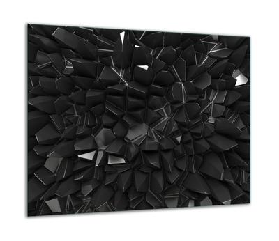 GLASS PROTECTIVE PLATE FOR STOVE 60x52 BLACK