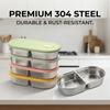 304 Stainless Steel Lunch Box With Sauce Box School Portable Sealed Divided Bento Box Fruit Salad Food Container For Students