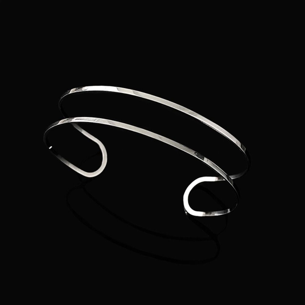 Hiphop Arm Cuff Bracelets Silver Upper Arm Bracelet Fashion Layered Hollow Line Armband  Women