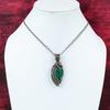 Faceted Zambian Emerald Pendant Copper Wire Wrapped Pendant Handmade Gemstone Pendant Copper Wire Wrap Jewelry Gifts For Her Amazing Pendant