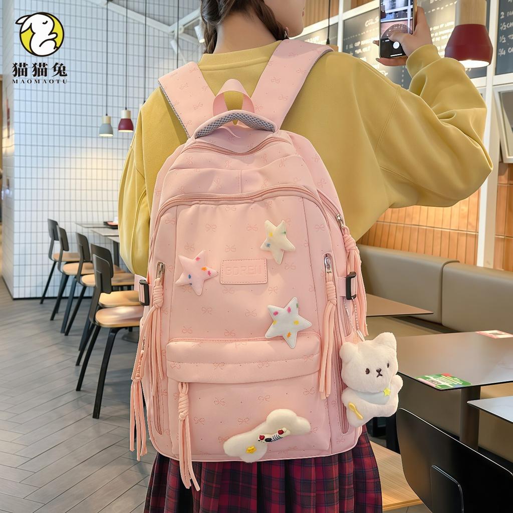 Zaino zaino scolastico coreano ins nicchia ragazze delle scuole medie e studenti delle scuole elementari alto valore carino grande capacità zaino dall'aspetto super bello