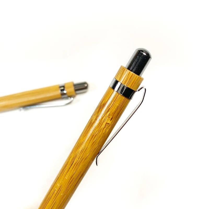 10/20Pcs Set Bamboo Wood Black Lead 0.7mm Automatic Student Mechanical Pencil Office School Writing Stationery