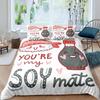 Sushi Duvet Cover Cute Rice Ball Bedding Set Children And Girls Room Decoration Three-Piece Set