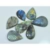 260Cts. Natural Labradorite Carving Pear Cabochon Loose Gemstone 07Pcs Lot LL-1140