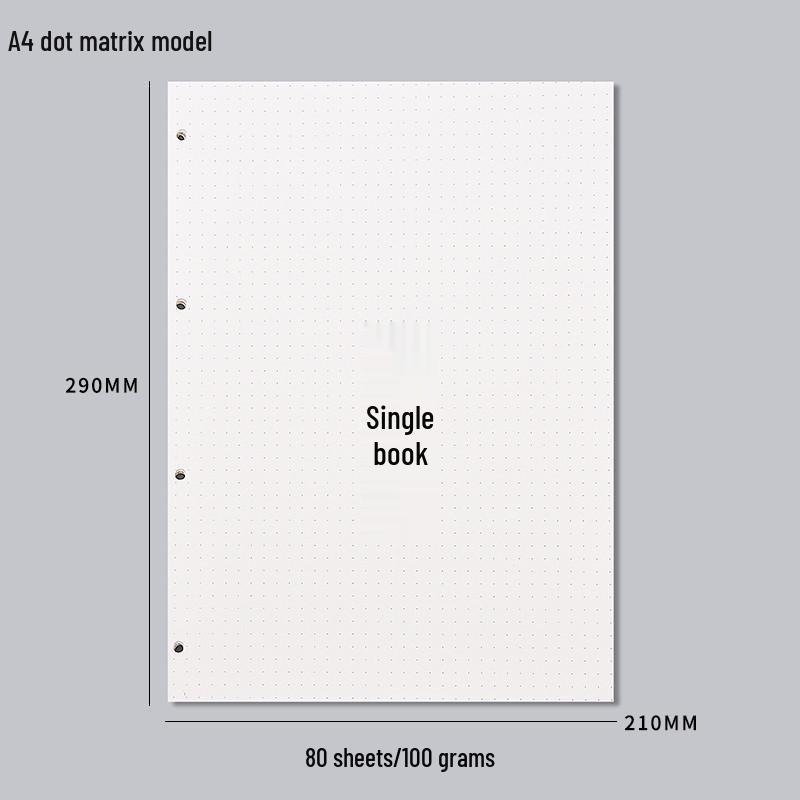 A5 Loose-Leaf Detachable Error Notebook with 6-Hole A4 Paper, Clip-On Shell, and A6 Inner Page Buckle Ring.