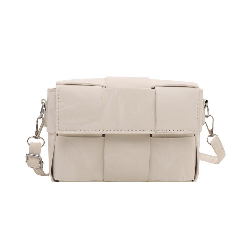 Women's Bag 2025 New Trendy High-end Fashion Versatile Shoulder Messenger Bag Autumn and Winter Woven Portable Small Square Bag