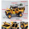 1:28 Scale Trophy Defender Hračky z tlakově lité slitiny Modely aut, Kovová autíčka s funkcí stahování Sbírky světel a zvuků Dárky