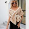 Multicolour Warm Cheongsam Shawl Widened Pashmina Wraps Fashion Fluffy Cape Shawls  Daily