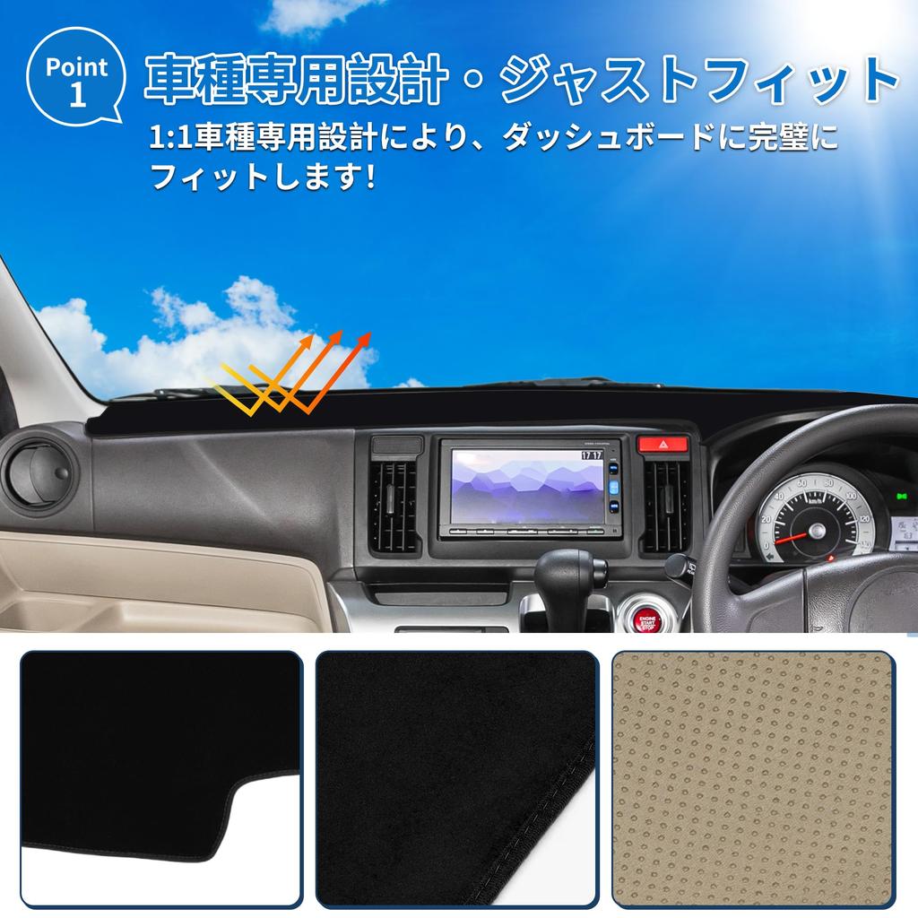 TUCKBOLD Dashboard Mat for Honda Car Interior Dashboard Protective Interior Sun Flannel Set N-WGN JH3/JH4 (2019-2024), Cover, Mat, Accessories,