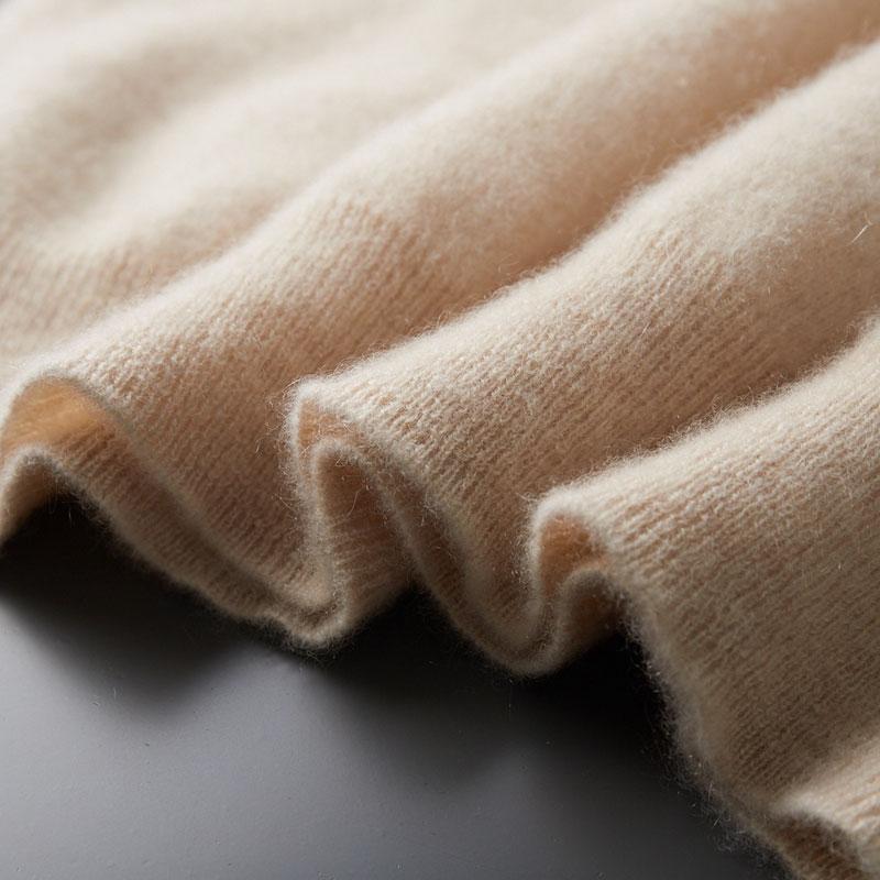 Men's Cashmere Sweater Qinghe Cashmere 30% Cashmere 70% Wool Men's Autumn and Winter Cashmere Pullover Soft and Warm