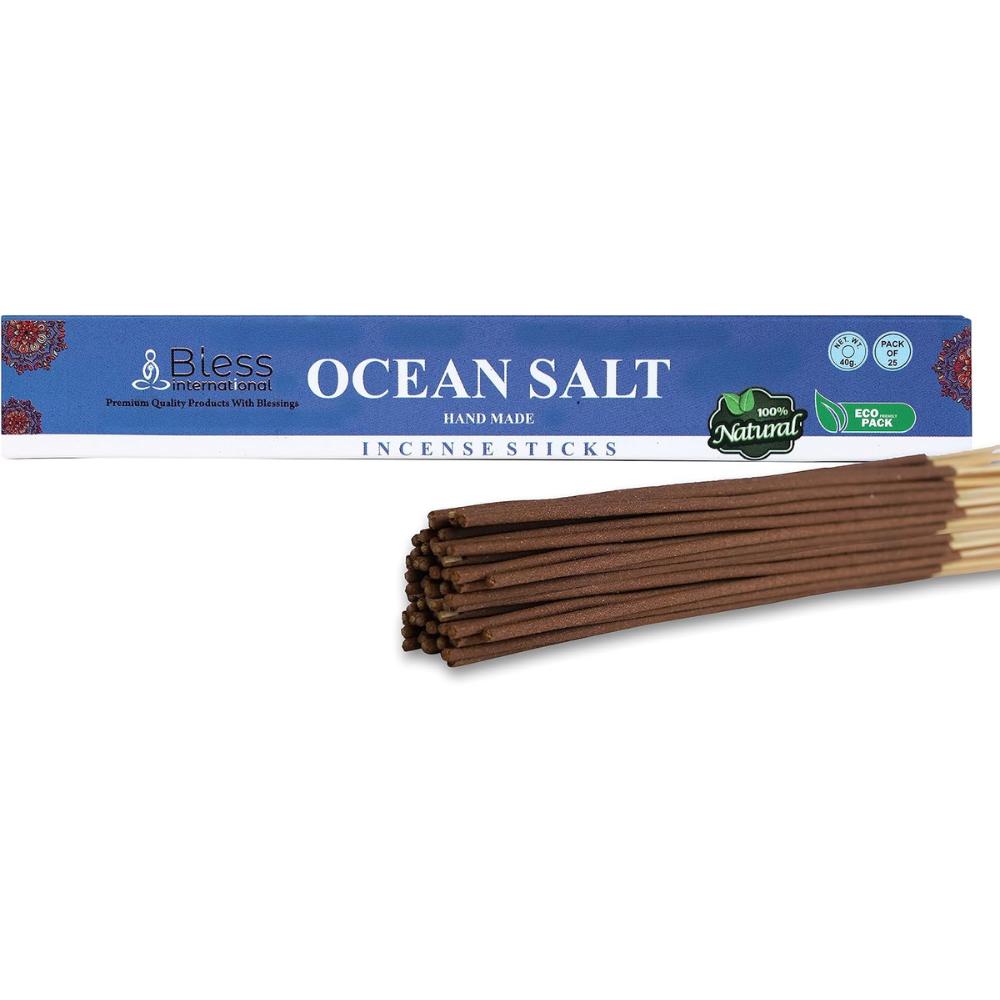 

Благослови-Океан-Соль-Ароматические-Палочки 100%-Натуральные-Ручной-Изделия-Вручную-Окунутые-Ароматические-Палочки Органические-Без-Химических-Веществ-Для-Очищения-Расслабления-Позитива 25 Sticks (40GM)