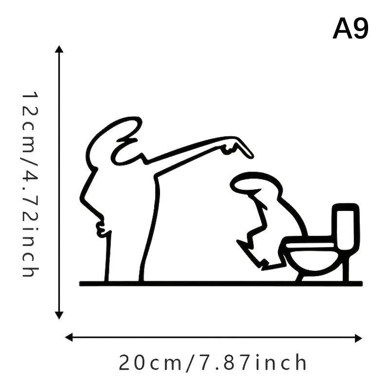 Minimalist Line Art Stickers Door Sticker Bedroom, Kitchen, Bathroom Sign Cartoon Character Design Home Decoration