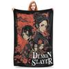 Koc Demon Slayer Anime na Kanapę Japońska Manga Miękki Puszysty Pluszowy Koc x Cal Wielorozmiarowy Pokrowiec na Łóżko Na Wszystkie Pory Roku