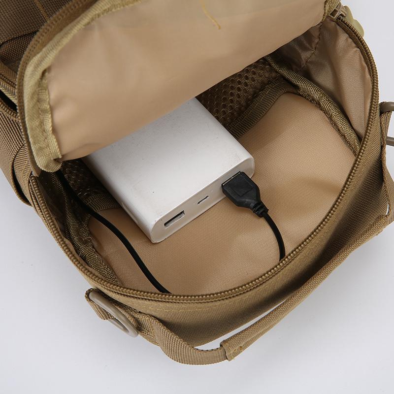 Men Chest Bag Tactical Sling Pack Multi-pocket Crossbody Bags with Bottle Pocket Outdoor Sport Shoulder Sack Hiking Camping Bags