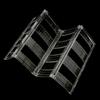 Foldable 4-Panel Jewelry Holder Earrings Display Stand Ear Studs Storage Rack   (Black)