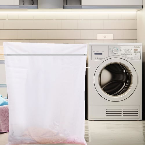 Kimmama Laundry Net Mesh Washing Bag, Extra Large Washing Bag for Washing Machines, Quilts, and Curtains, 90x110cm