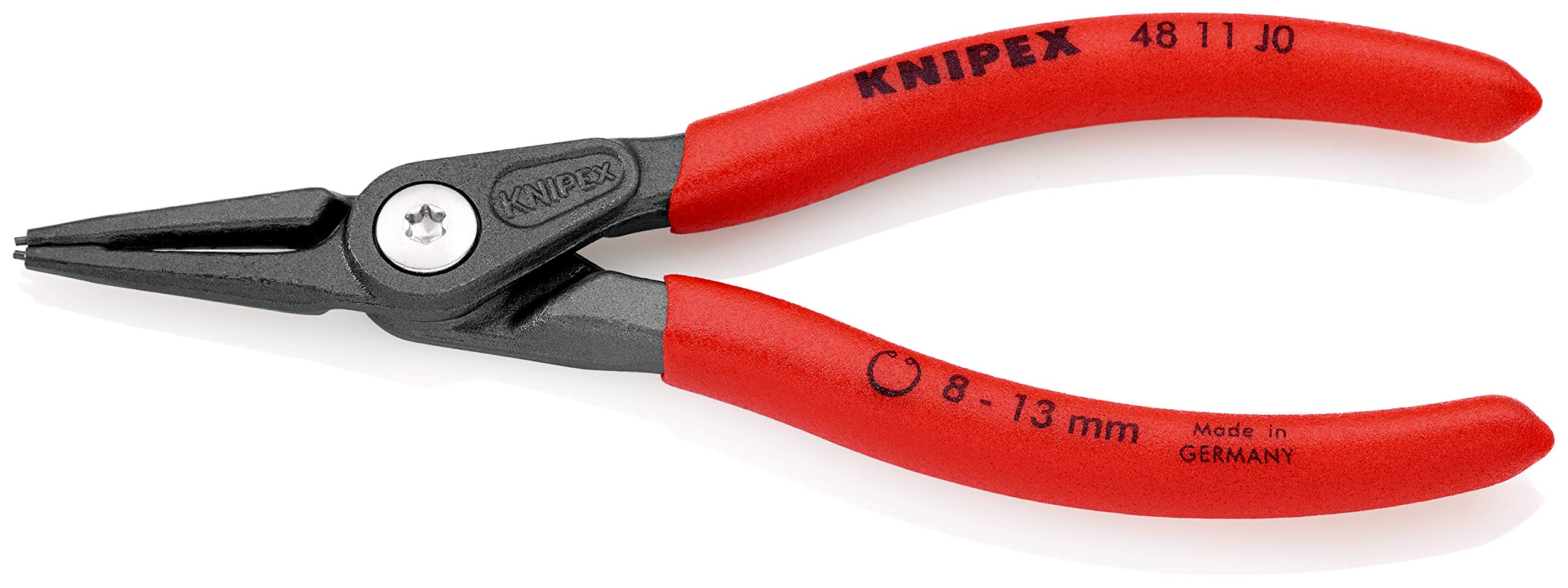 

KNIPEX Прецизионные клещи для стопорных колец для прямых отверстий 4811-J0, (SB) 4811-J0 серый