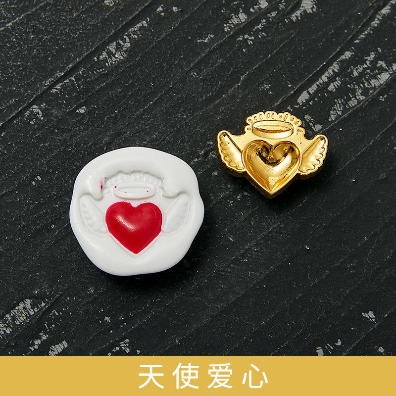 20 Kinds of Design Seal Copper Head Creative Handmade DIY Round Shaped Enamel Wax Grain Seal Relief Seal Art Series Supplies