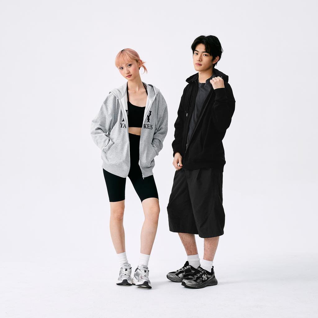 New MLB Chunky Jogger Slip Resistant And Breathable Low Top Casual Running Shoes Unisex Black 3ARNA065N-50BKS