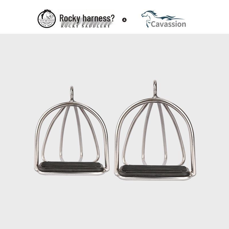 Anti-Slip Safety Stirrup for Adults & Children - Horse Tack Equestrian Supplies Child серебряный