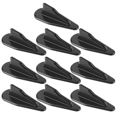 10Pcs Universal Black Style Car Roof Shark Fin Spoiler Wing Kit Vortex Generator