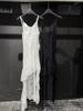Women's 2025 Irregular Ruffle French Lace Sling Dress with Waist-Cinching and Slimming Design