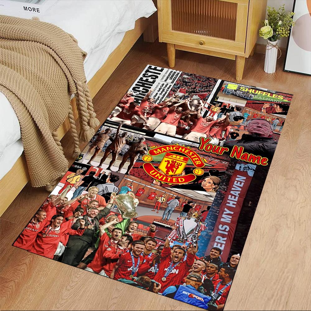 Manchester Personalized Name Floor Rug Office Rug Design for Hallway Study room Decorate room Outdoor Anti-slip Rug Anime Office Decor